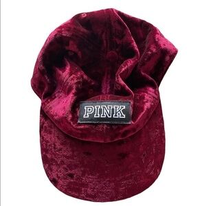 PINK Victoria's Secret Velvet Hat - Rich Burgundy